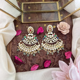 Vriksham Traditional Kemp Earrings- Pearls & Beads - G12041